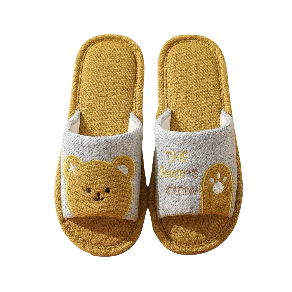 soft indoor non-slip couple house shoes in pink, blue, gray, yellow, and red.